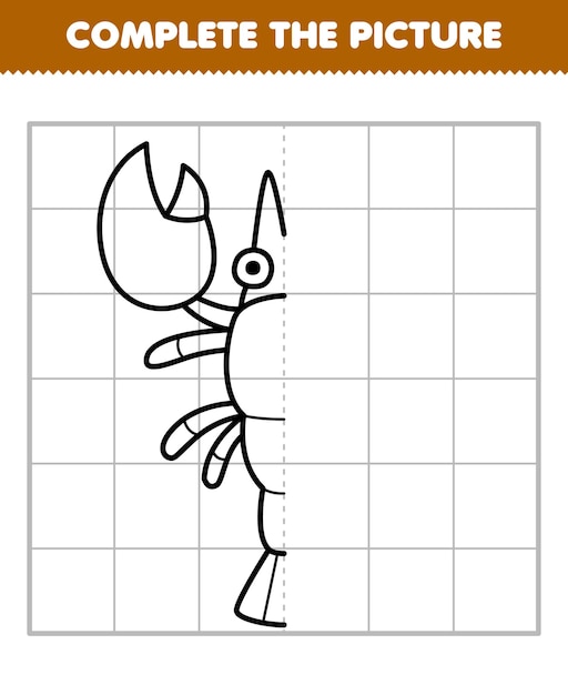 O jogo educacional para crianças completa a imagem do meio esboço do morcego  de halloween bonito dos desenhos animados para desenhar a planilha  imprimível