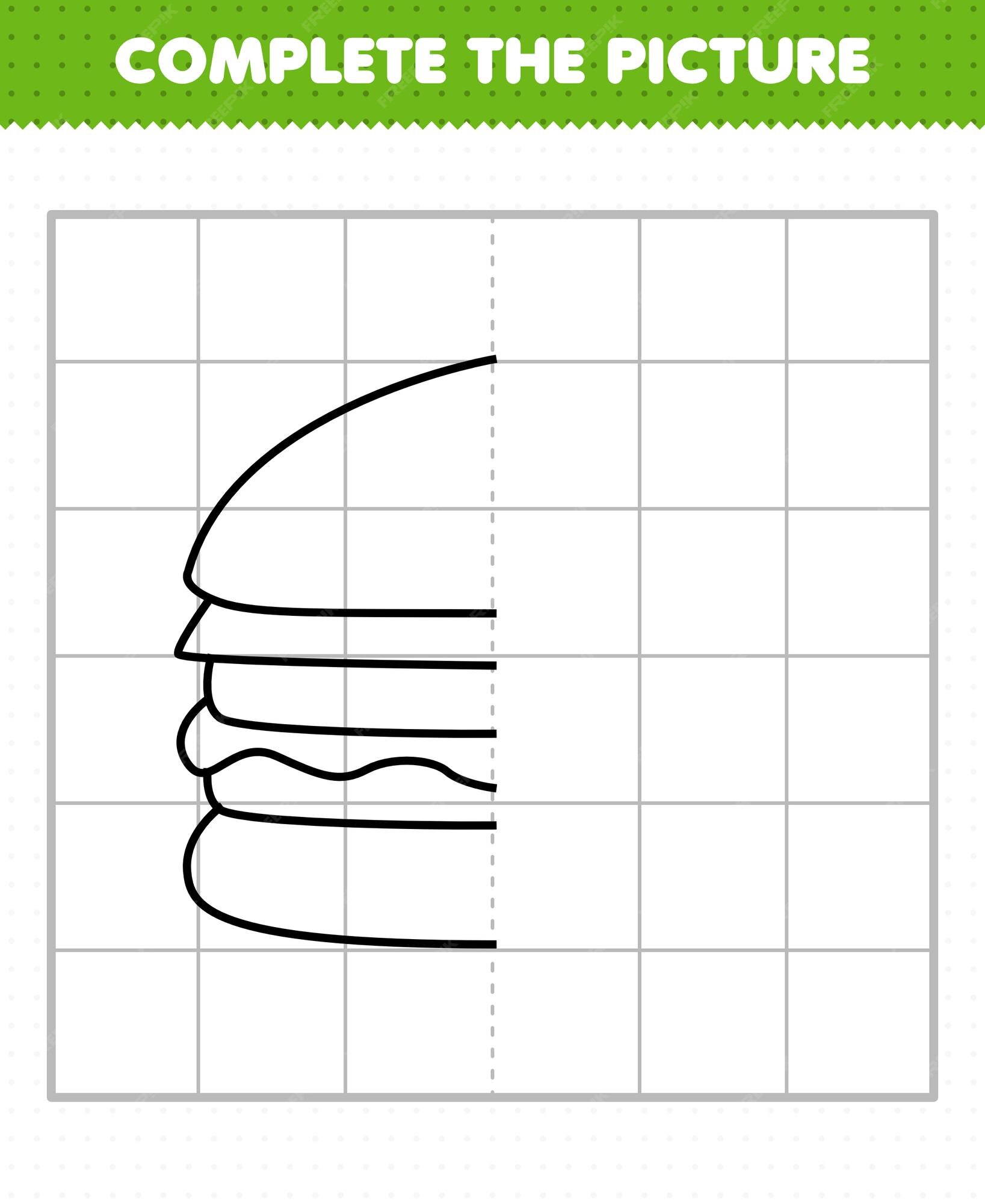 jogo educativo para crianças cortar e colar partes cortadas de batatas  fritas de hambúrguer de comida de desenho animado fofo e colá-las planilha  imprimível 9467728 Vetor no Vecteezy