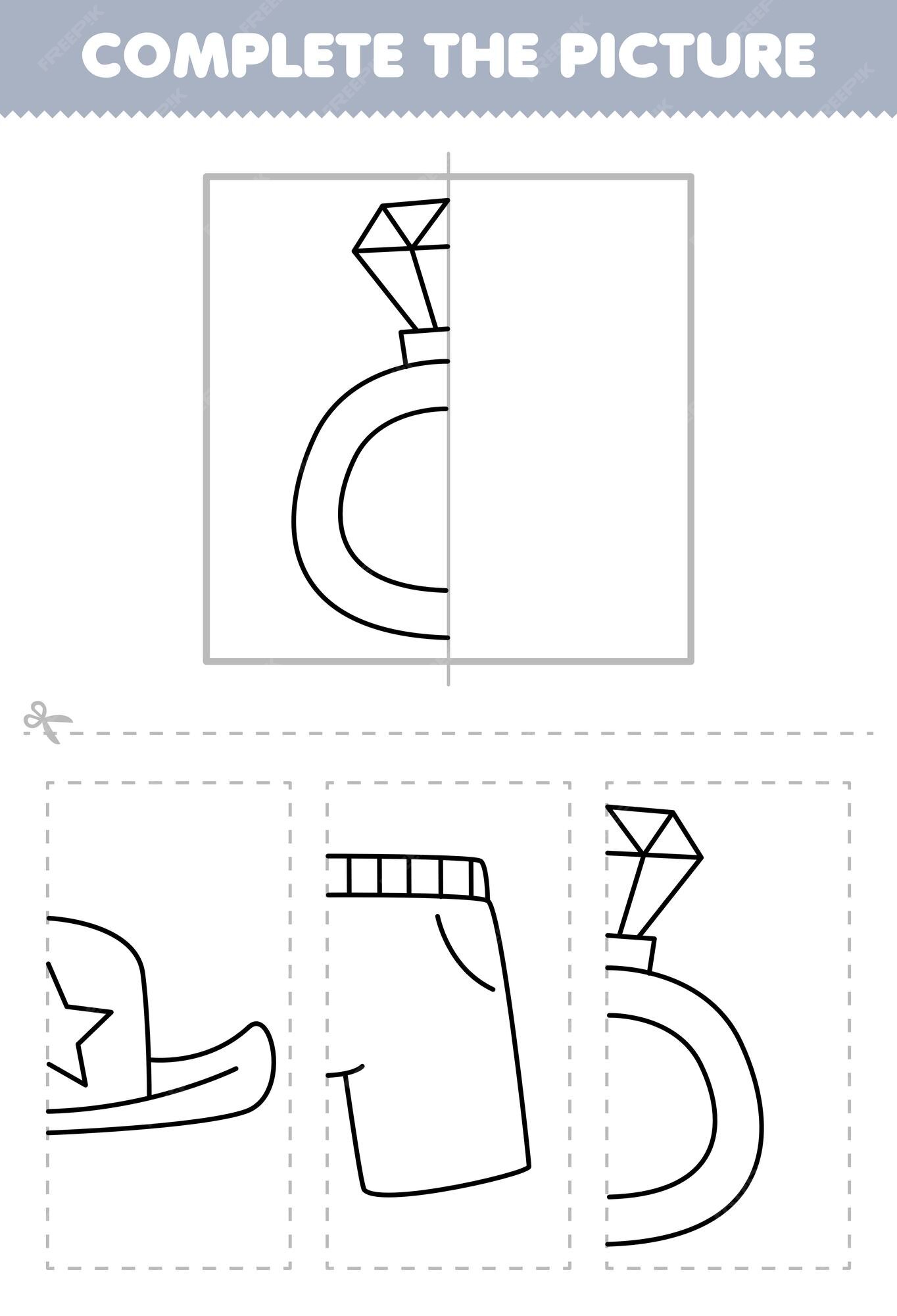 Jogo Educativo Para Crianças Para Colorir Planilha De Desenho