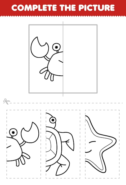 Jogo Educativo Para Crianças Para Colorir Planilha De Desenho