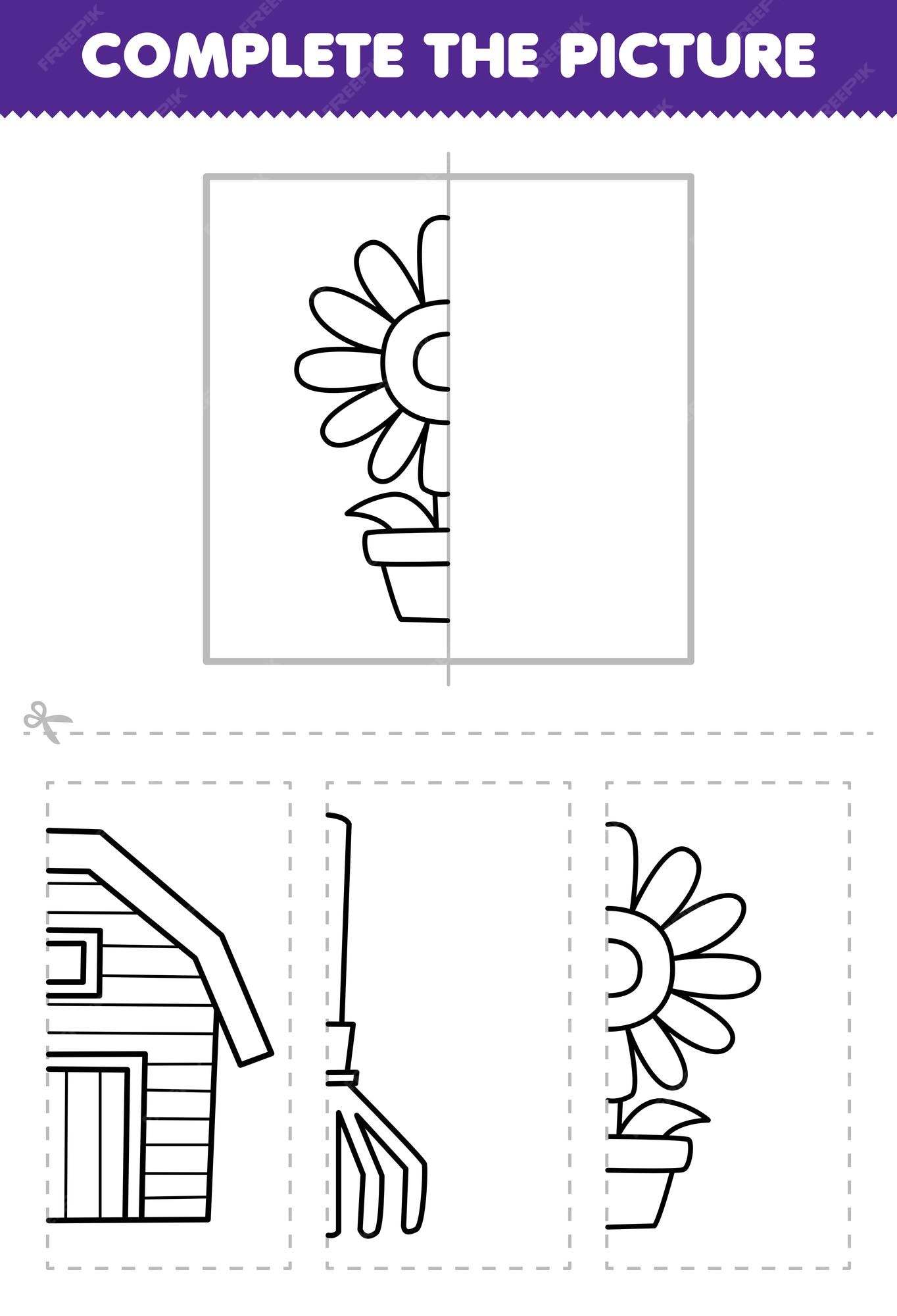 Jogo Educativo Para Crianças Para Colorir Planilha De Desenho