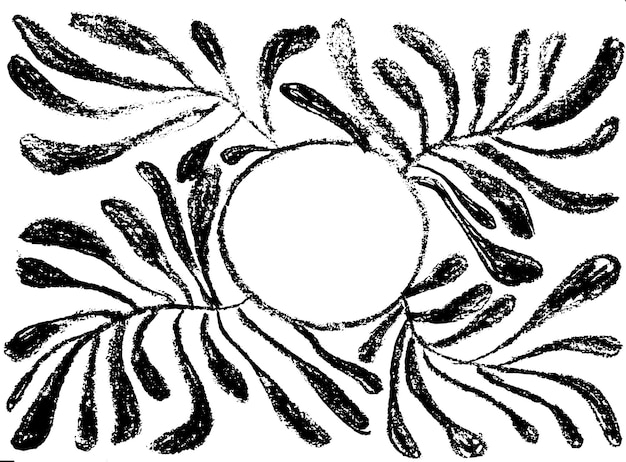 Vetor o lápis grunge deixa um padrão de moldura desenhado à mão