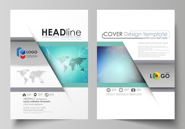 O layout de dois formatos a4 abrange modelos modernos