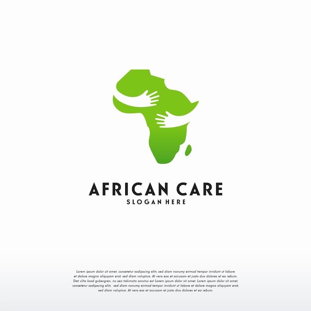 Vetor o logotipo african care projeta vetor de conceito, modelo de logotipo africa charity