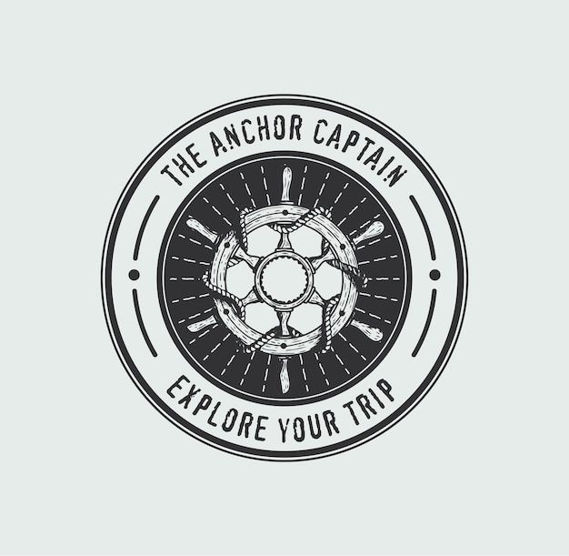 O logotipo da âncora vintage