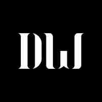 Vetor o logotipo da dw w foi concebido com a letra inicial dw, um monograma em maiúsculas, cor branca, logotipo dw, design dw d wx9.