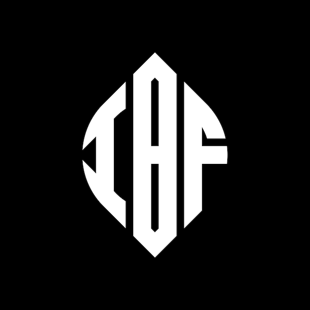 O logotipo da ibf é composto por letras elípticas em forma de círculo e elipse, com três iniciais que formam um logotipo em círculo.