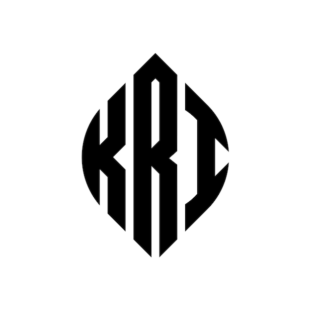O logotipo da kri é composto por letras elípticas em forma de círculo e elipse.as três iniciais formam um logotipo em círculo.o emblema do círculo kri é um monograma abstrato, uma letra, uma marca, um vetor.