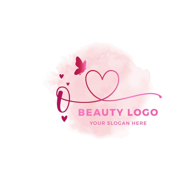 Vetor o logotipo de iniciais de luxo logotipo de beleza logotipo de ouro rosa logotipo de unhas logotipo de design de interiores