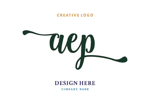 Vetor o logotipo de letras aep é simples, fácil de entender e autoritário