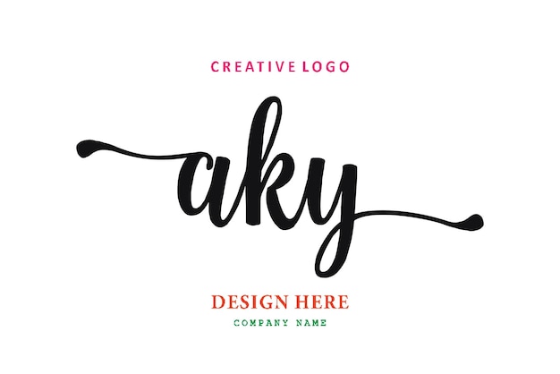 O logotipo de letras aky é simples, fácil de entender e autoritário