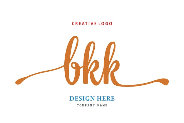 O logotipo de letras bkk é simples, fácil de entender e autoritário