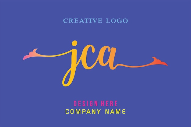 Vetor o logotipo de letras jca é simples, fácil de entender e autoritário