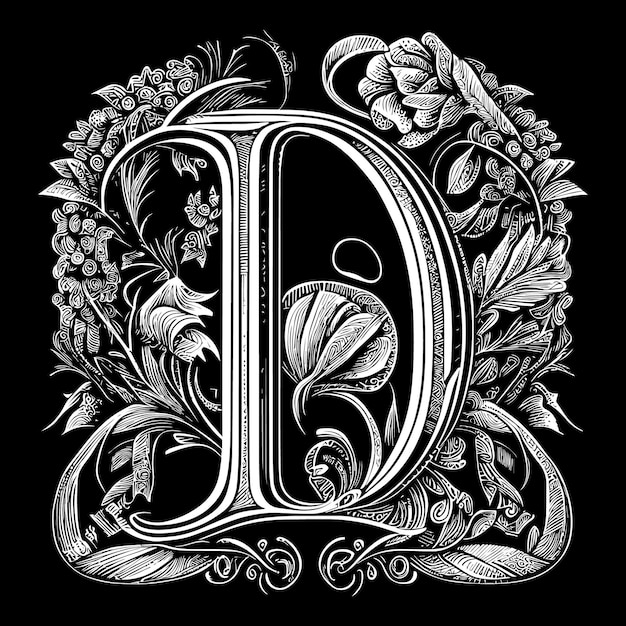 O logotipo do ornamento floral da letra a cria uma imagem de marca única e elegante