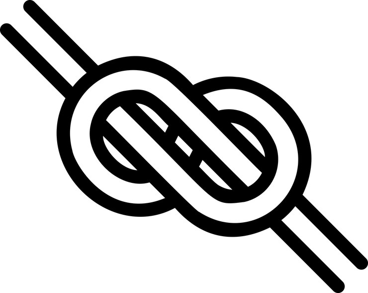 Vetor o logotipo é um nó em forma de infinito.