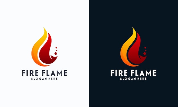 O logotipo simples fire flame projeta vetor de conceito, modelo de logotipo fire icon