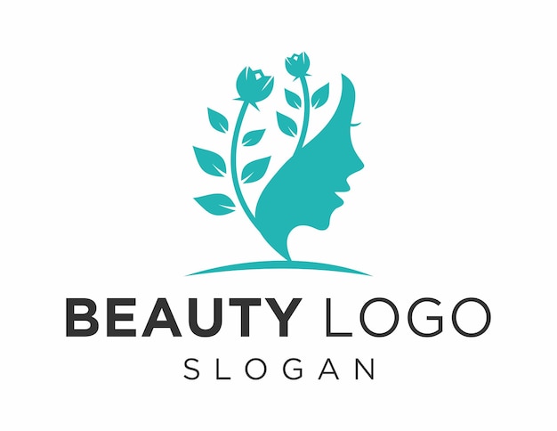 Vetor o logotipo sobre a beleza foi criado usando o aplicativo corel draw 2018