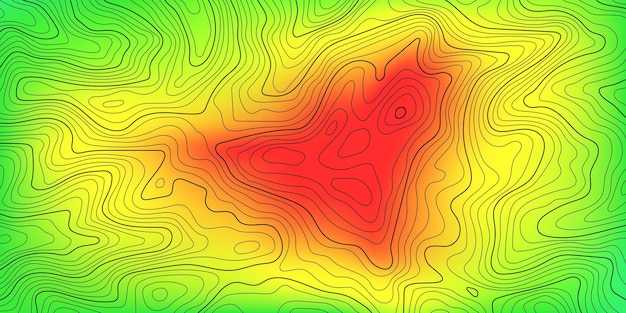 Vetor o mapa topográfico estilizado alinha a ilustração do fundo