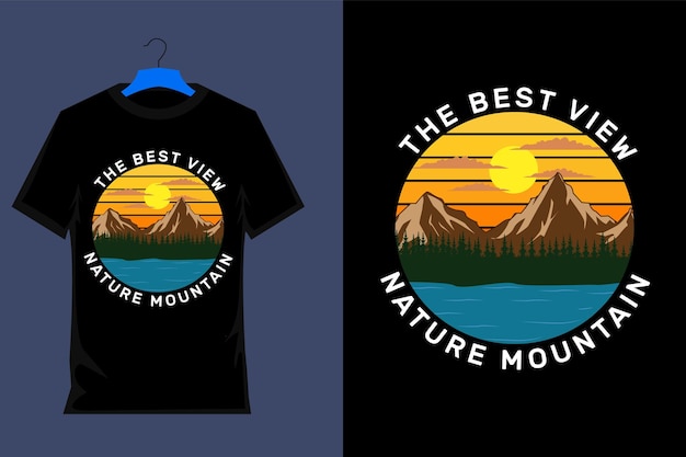 O melhor design de camiseta da montanha da vista