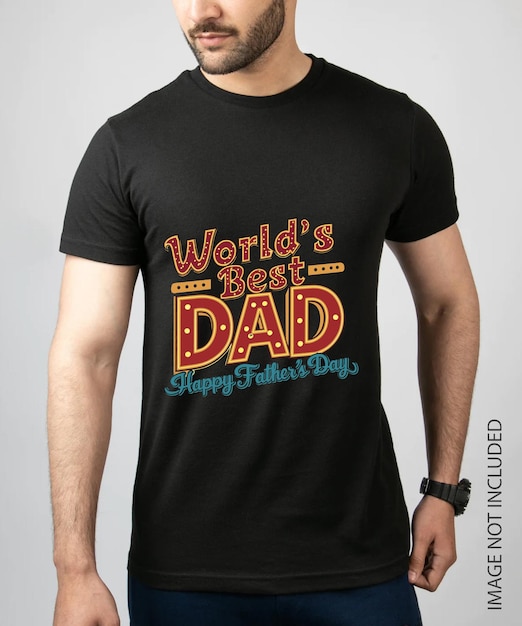 Vetor o melhor pai do mundo. feliz dia dos pais. t-shirt design.