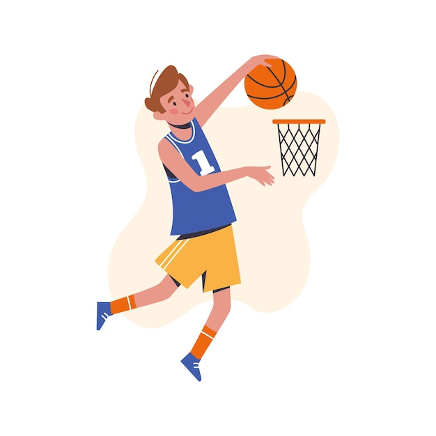 Menino com bola de basquete para colorir - Imprimir Desenhos