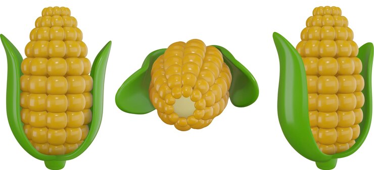 Vetor o milho é um milho que é amarelo e tem um fundo branco