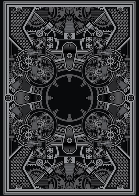 O modelo de cartaz do steampunk é aplicável ao uso no design de camisas