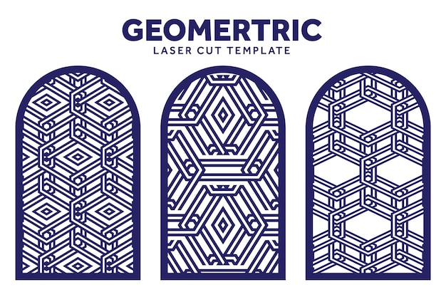 O modelo de padrão geométrico de corte a laser pode ser usado para fazer decoração