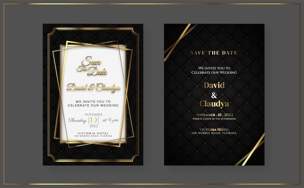 O modelo do convite de casamento romântico