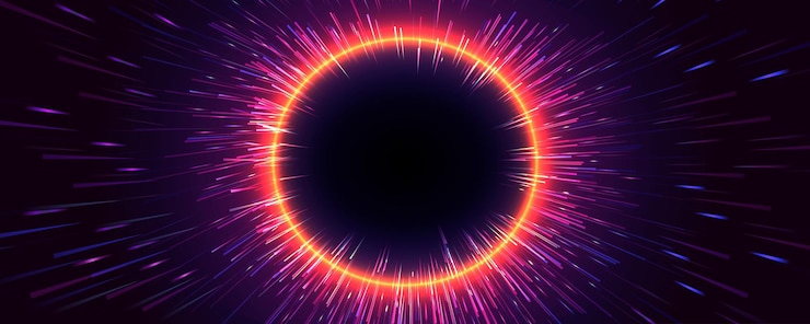 Vetor o movimento dinâmico abstrato do starburst alinha o fundo geométrico circular