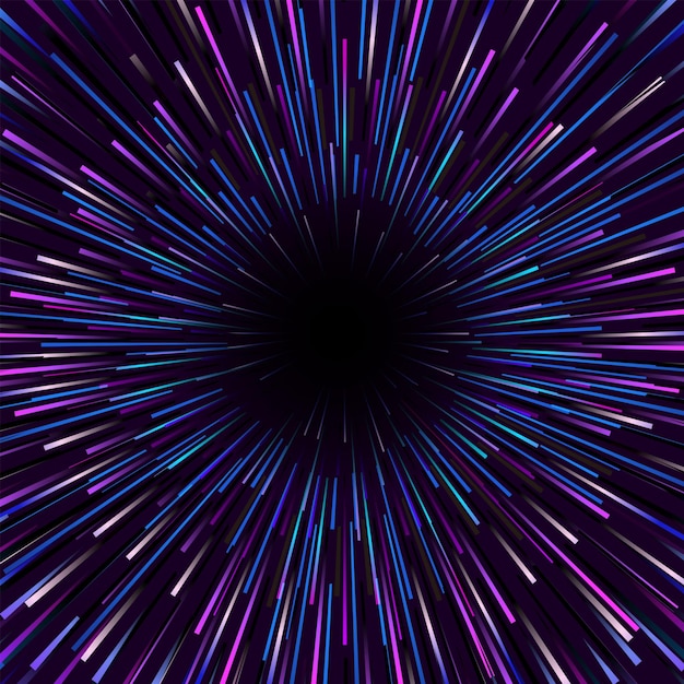 Vetor o movimento dinâmico abstrato do starburst alinha o fundo geométrico circular