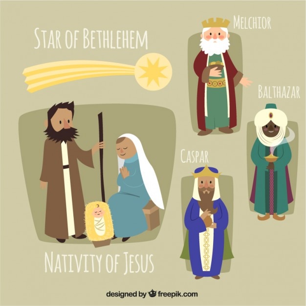 O nascimento de jesus ilustração