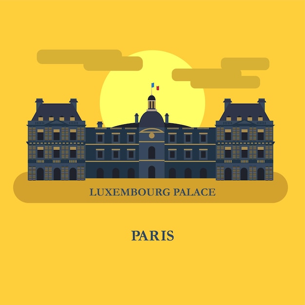 O palácio de luxemburgo em paris. frança.