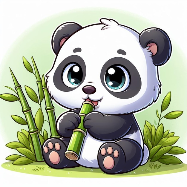 Vetor o panda bonito.