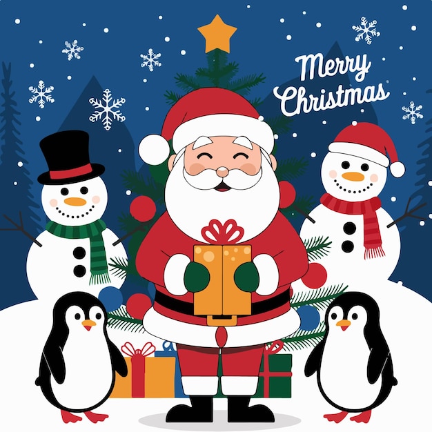 O Papai Noel deseja um feliz Natal.