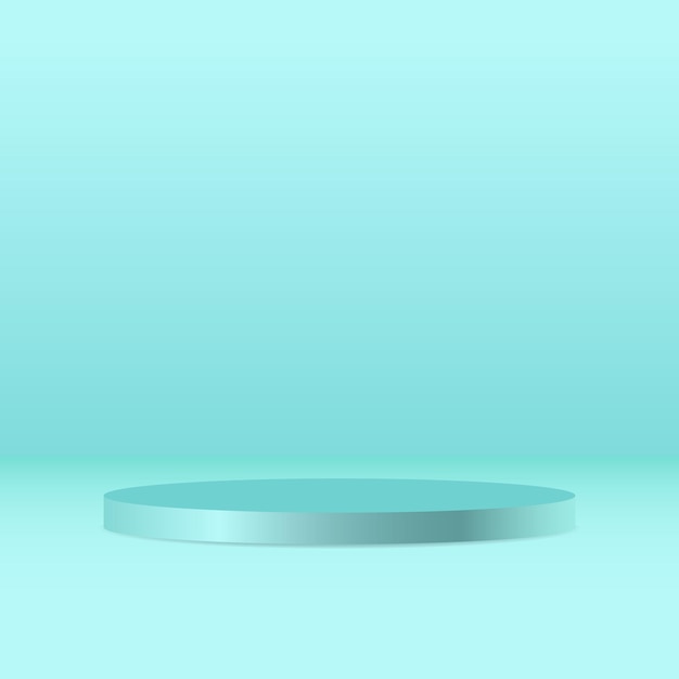 O pedestal redondo verde metálico em branco recebeu o pódio do vencedor por um produto de luxo excepcional
