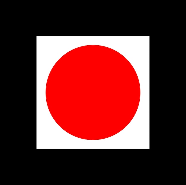 O ponto vermelho em um quadrado branco ícone de ponto vermelho