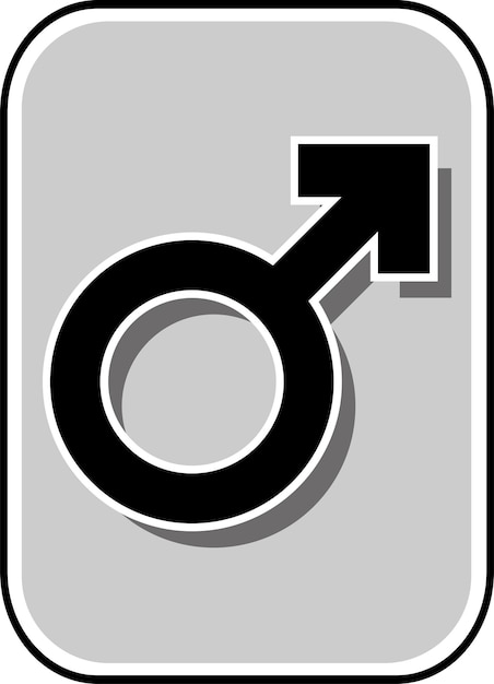 O sinal de um homem, banheiro. cor preta sobre um fundo cinza em um quadro. um sinal de gênero e orientação.
