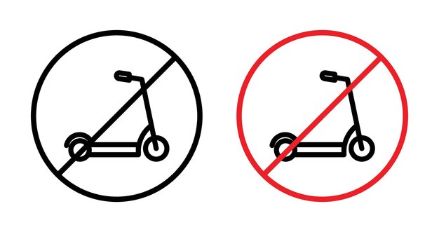 O sinal "Scooters não permitidos" garante a segurança e a ordem nas zonas de pedestres