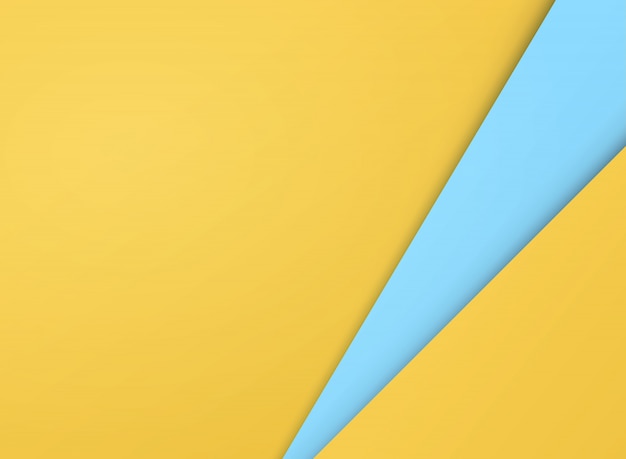 O sumário do papel amarelo e azul do inclinação simples cortou o fundo.