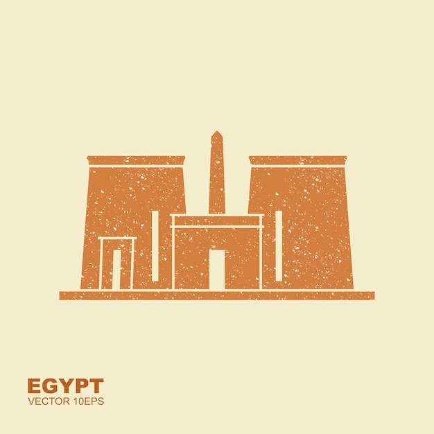Vetor o templo de edfu é um antigo templo egípcio localizado na margem oeste do nilo em edfu alto egito