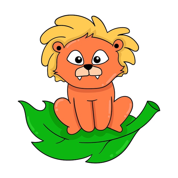 O urso está dando as boas-vindas à imagem do ícone do doodle da primavera kawaii