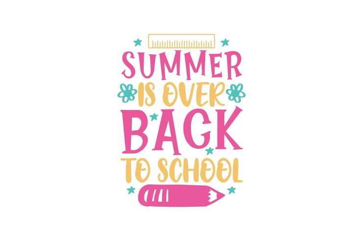 Vetor o verão acabou. de volta à escola.