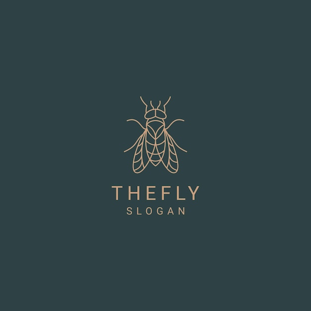 Vetor o vetor de ícone de design do logotipo da mosca