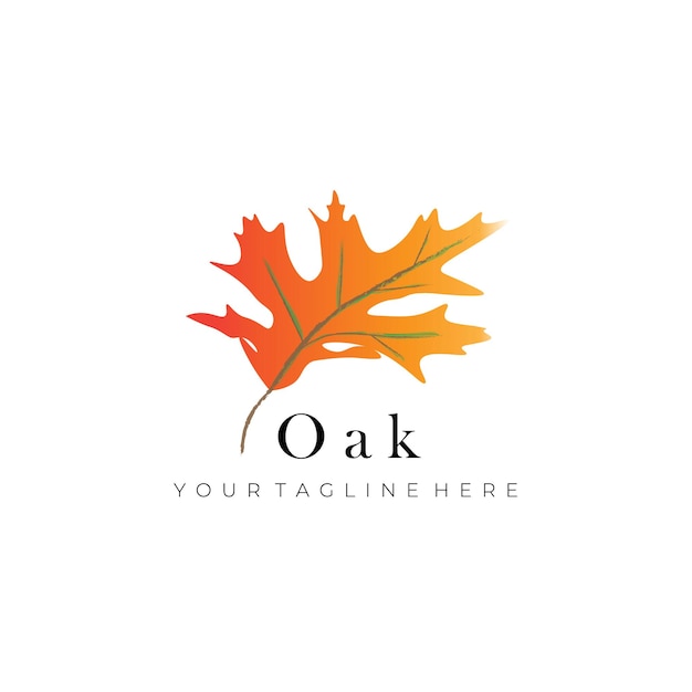 Oak logo linha arte ilustração vetorial design criativo natureza minimalista monoline contorno linear simples moderno