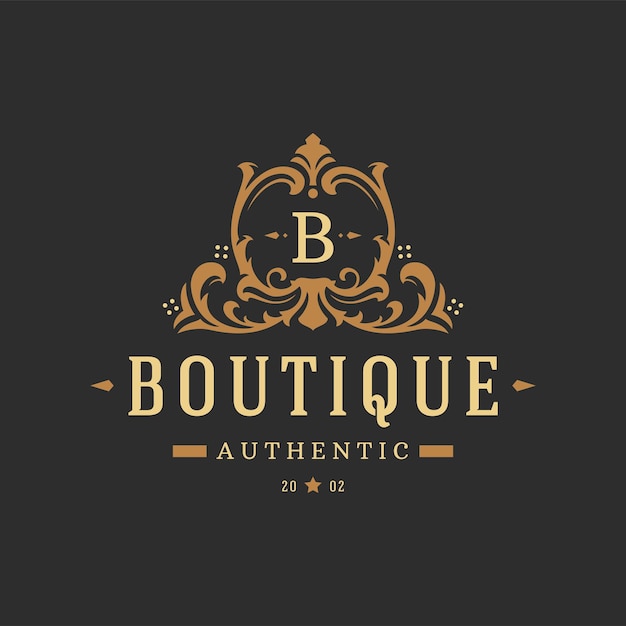 Objeto de vetor de modelo de logotipo de luxo para design de logotipo ou crachá