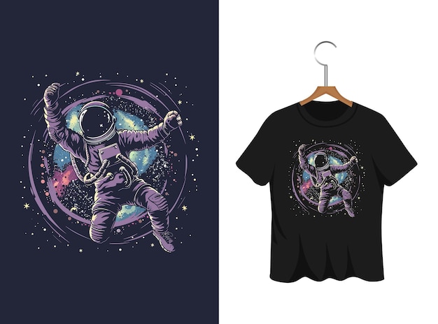 Obra de arte de design de camiseta espacial do astronauta dabbing