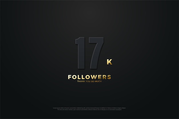 obrigado 17k seguidores com números escuros.