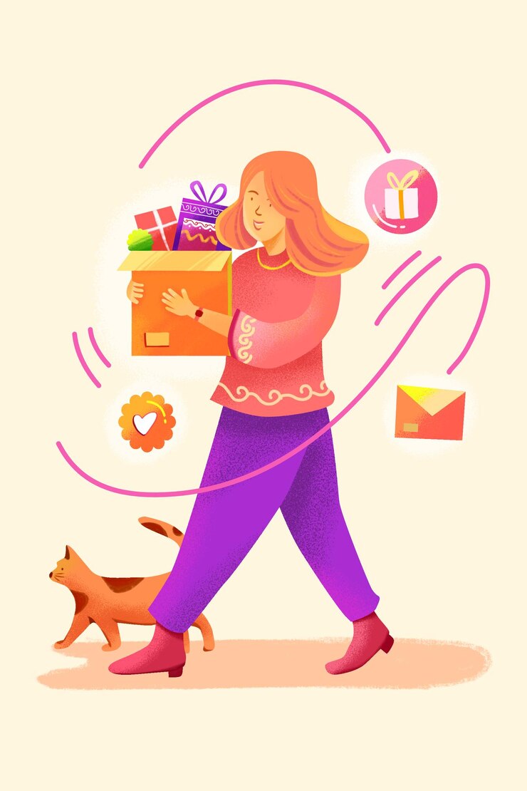 Vetor obrigado dando celebração personagens femininas