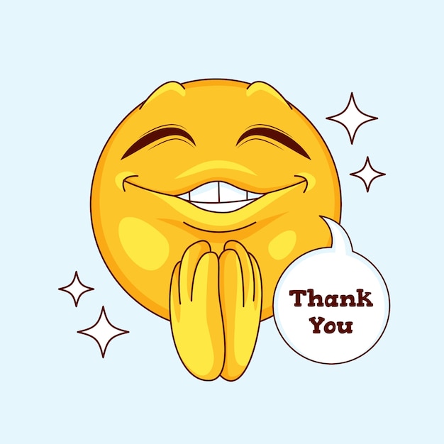 Obrigado emoji ilustração
